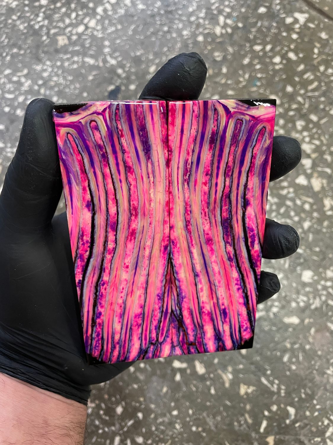 Mammoth tooth scales pair  stabilized for knifehandl 5.11-1.77-0.39 inch TOS34