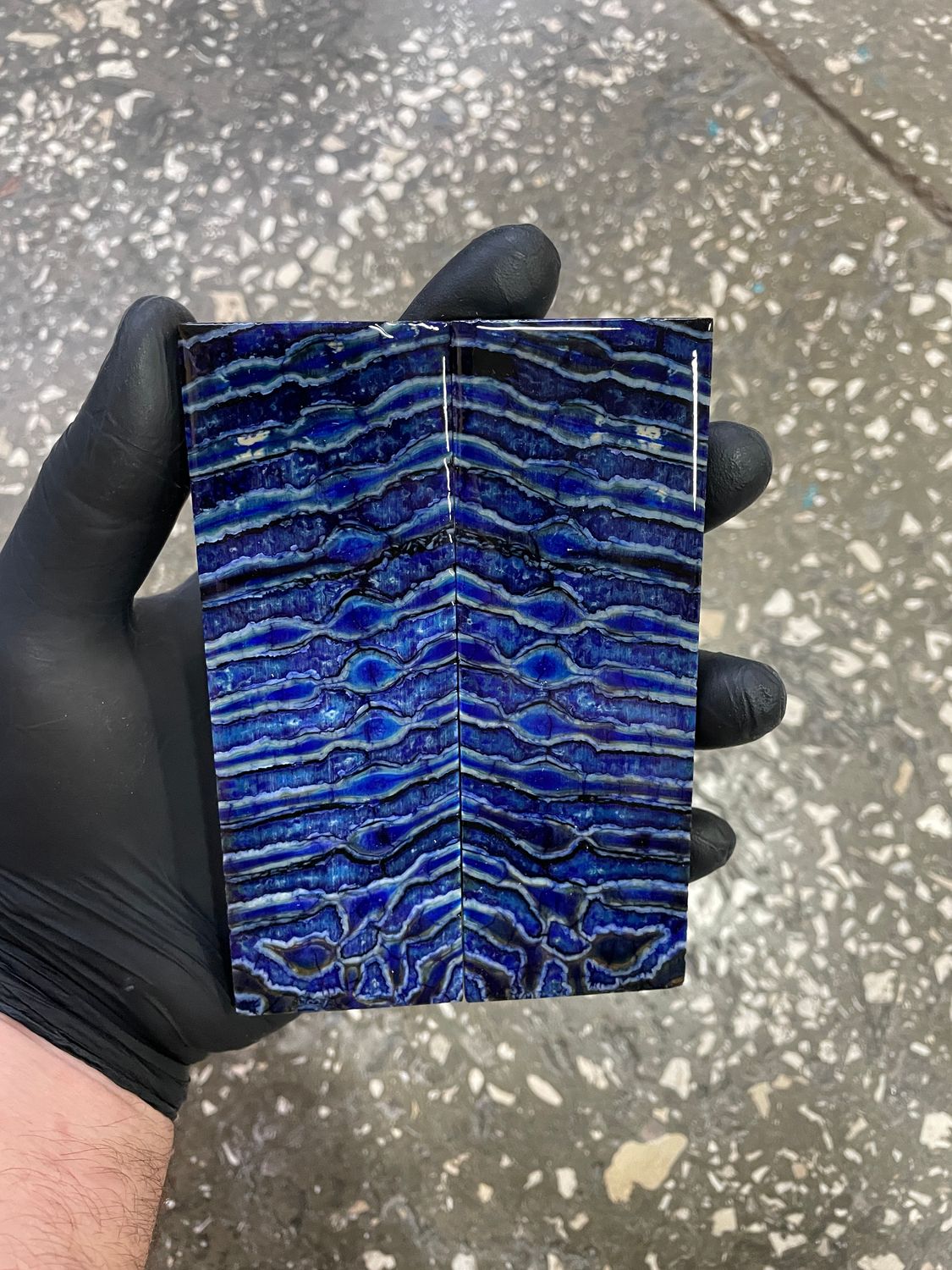 Mammoth tooth scales pair  stabilized for knifehandl 5.11-1.77-0.39 inch TOS32