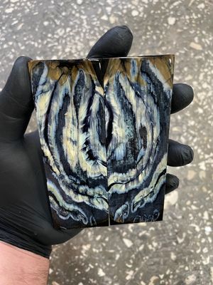 Mammoth tooth scales pair  stabilized for knifehandl 5.11-1.77-0.39 inch TOS37