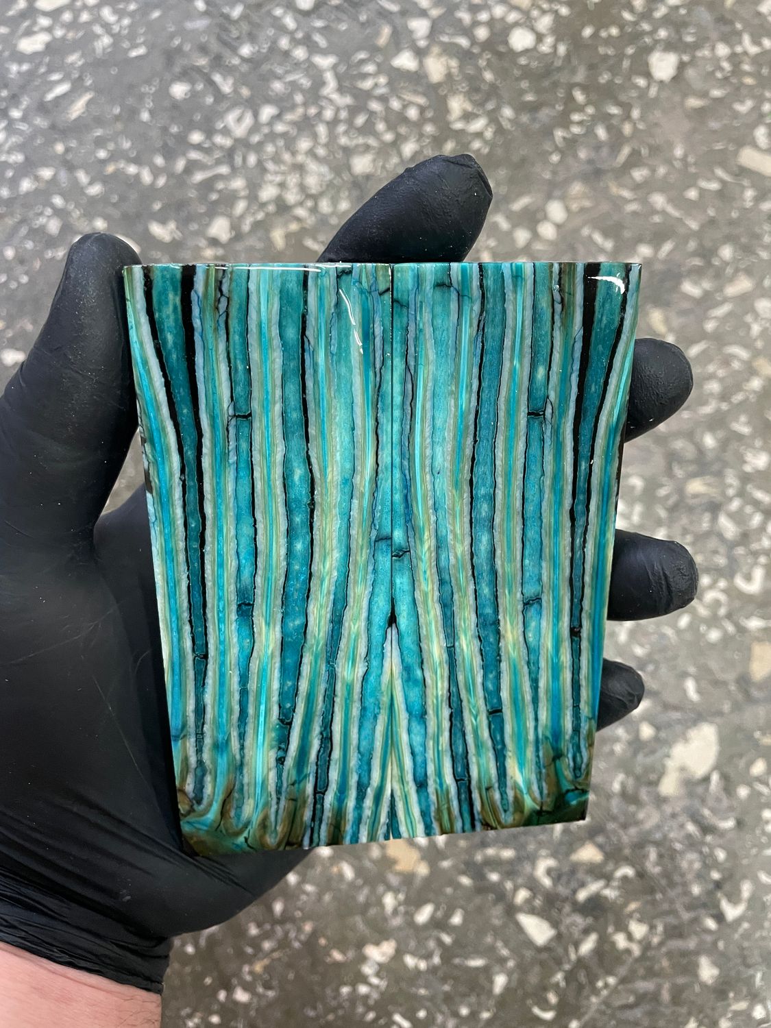 Mammoth tooth scales pair  stabilized for knifehandl 5.11-1.77-0.39 inch TOS44