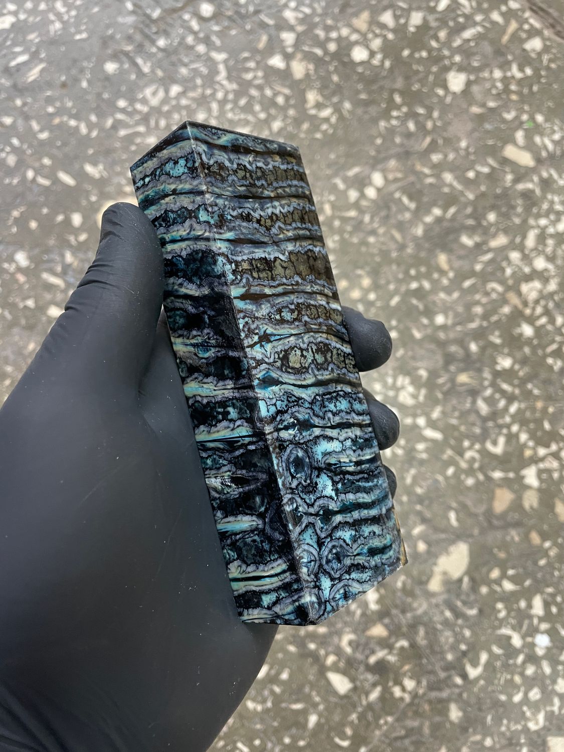 Mammoth tooth knife block stabilized  5.27-1.85-1.18 inch TTH22