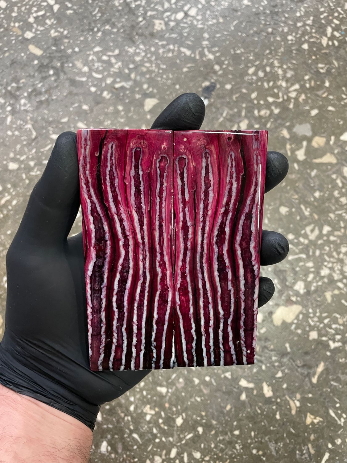 Mammoth tooth scales pair  stabilized for knifehandl 5.11-1.77-0.39 inch TOS48