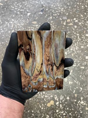 Mammoth tooth scales pair  stabilized for knifehandl 5.11-1.77-0.39 inch TOS52