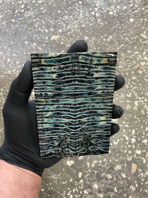 Mammoth tooth scales pair  stabilized for knifehandl 5.19-1.88-0.39inch TOS61