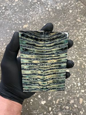 Mammoth tooth scales pair  stabilized for knifehandl 5.19-1.88-0.39inch TOS60