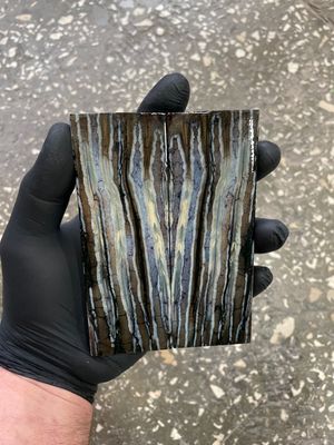 Mammoth tooth scales pair  stabilized for knifehandl 5.23-1.85-0.39inch TOS63