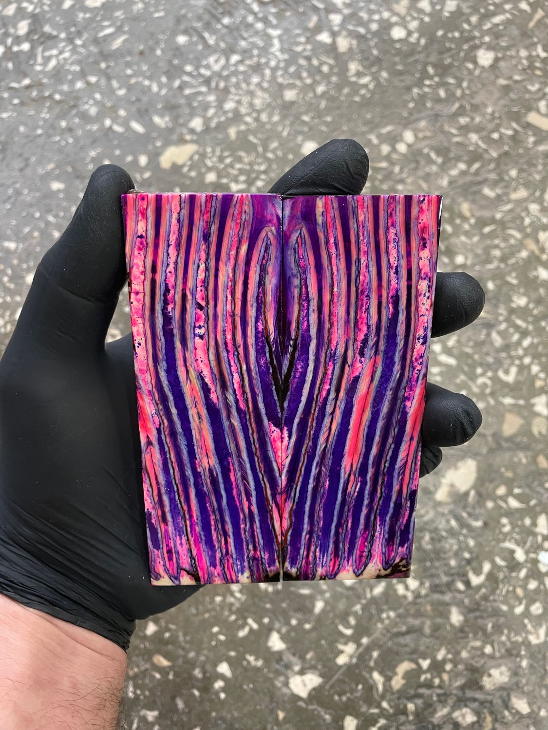 Mammoth tooth scales pair  stabilized for knifehandl 5.11-1.77-0.39 inch TOS57