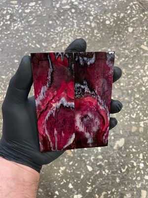 Mammoth tooth knife scales pair  stabilized for knifehandle 5.11-1.81-0.47 inch TOS68