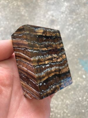 Mammoth tooth knife block stabilized for knifehandle and handmade 2.75-2.12-1.1 inch T427