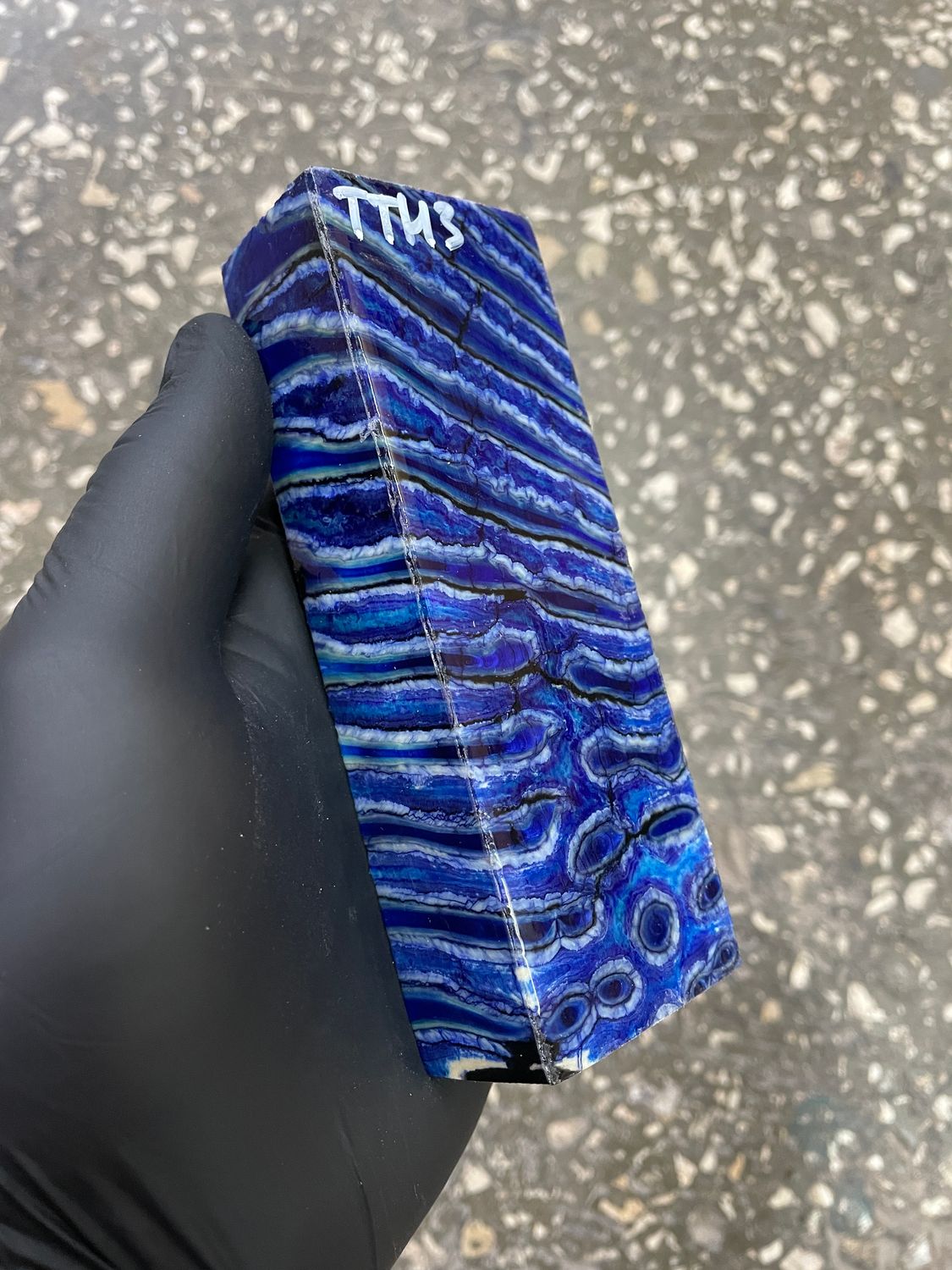 Mammoth tooth knife block stabilized for knifehandle or handmade 5.31-1.85-1.22 inch TTH3