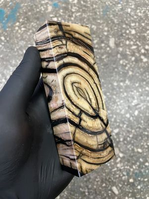 stabilized mammoth tusk block for knifemaking rare fossil knife handle material unique prehistoric pattern custom knife suppl
