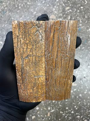 mammoth bark scales pair for knife handle