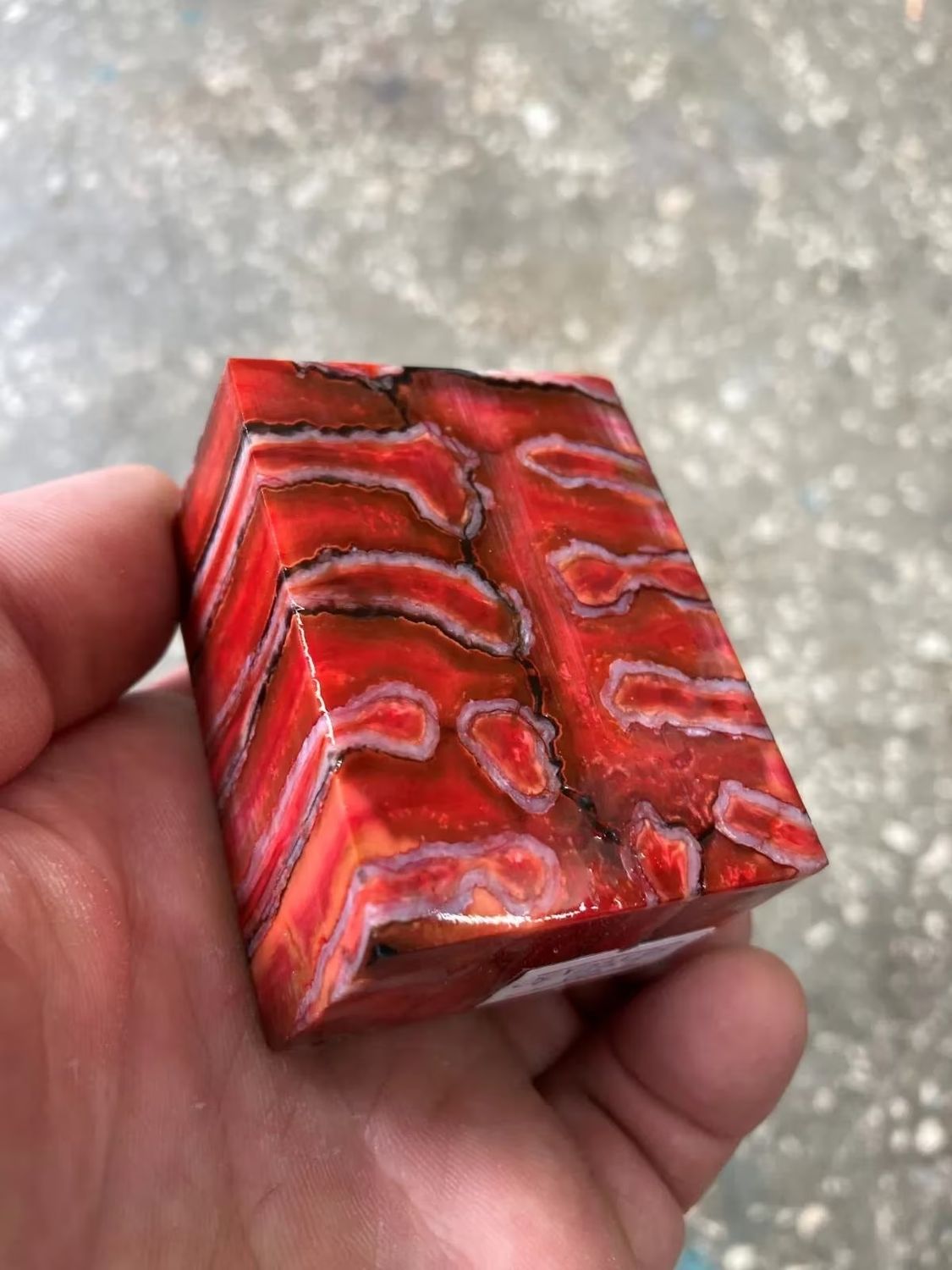 mammoth tooth stabilized spacer block for knife handle T95