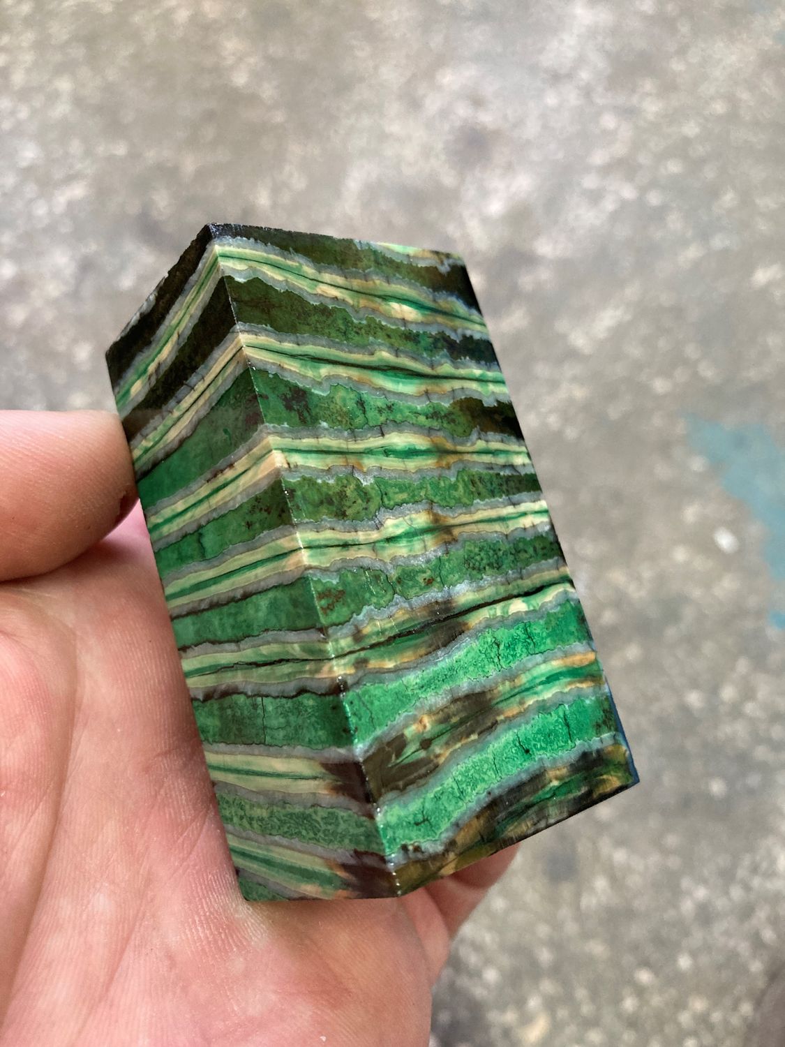 mammoth tooth stabilized spacer block for knife handle T535