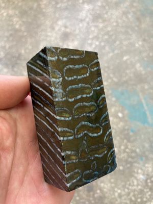 woolly mammoth tooth spacer block stabilized knifemaking material