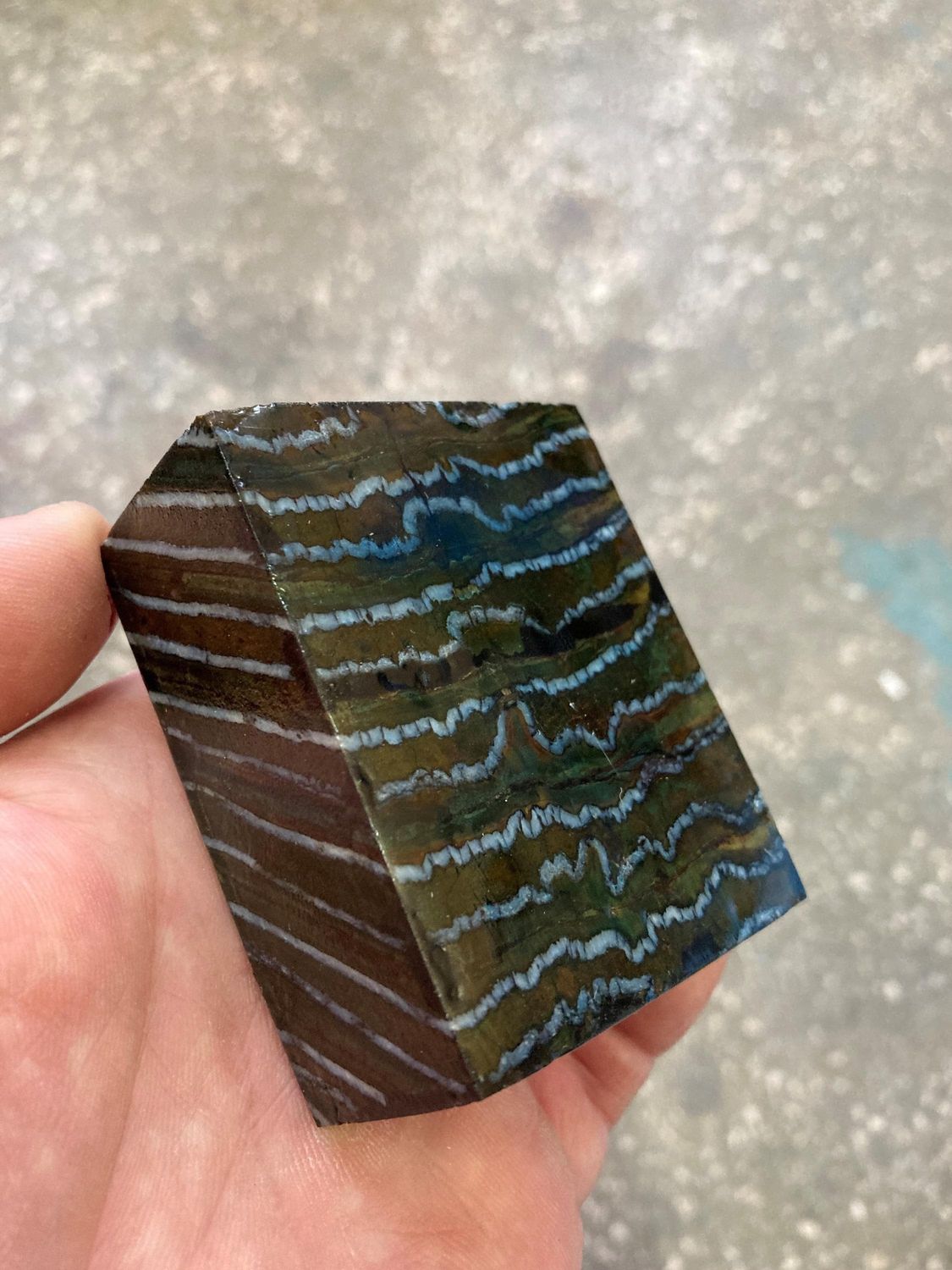mammoth tooth stabilized spacer block for knife handle T533
