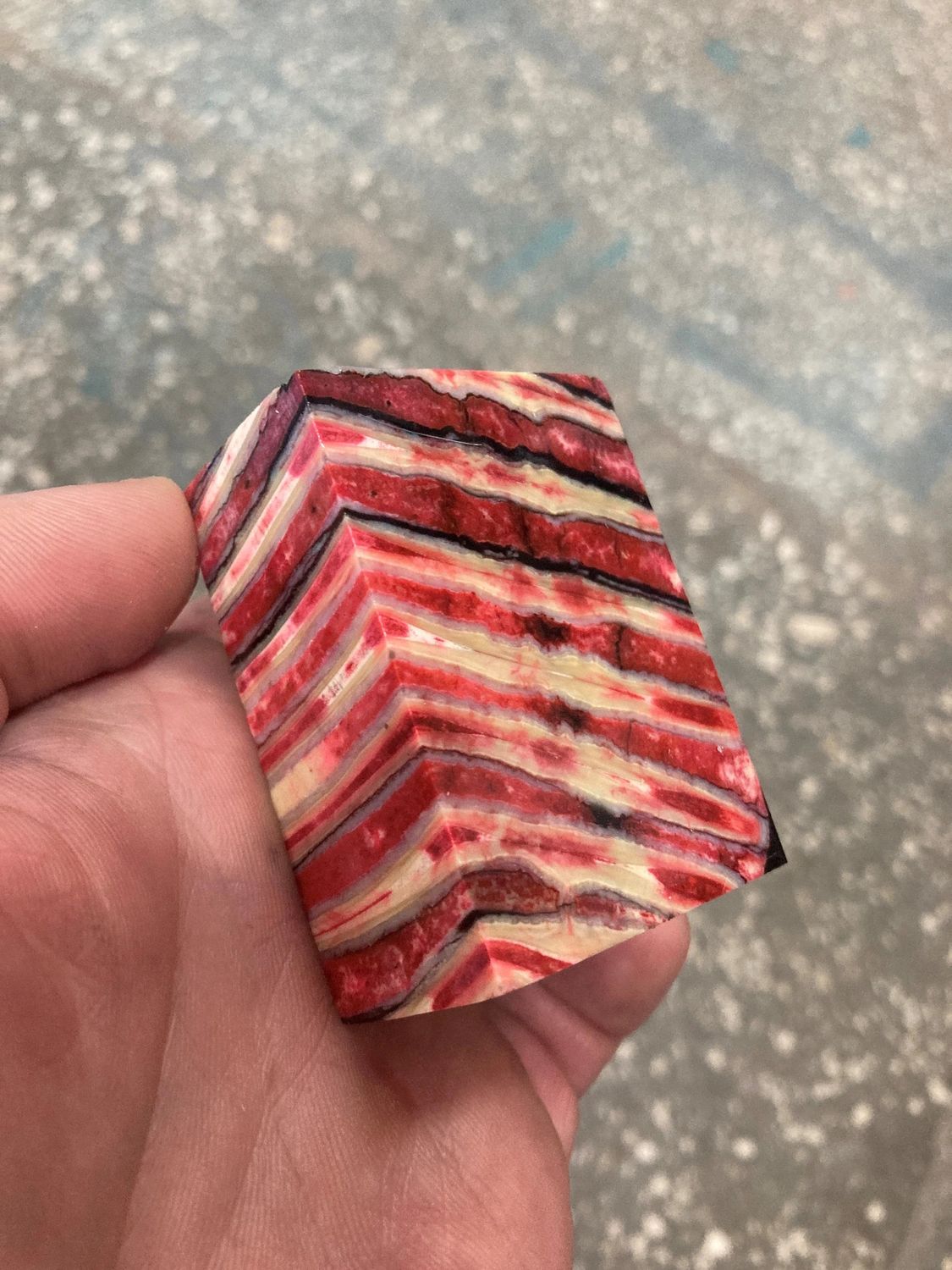 mammoth tooth stabilized spacer block for knife handle T544