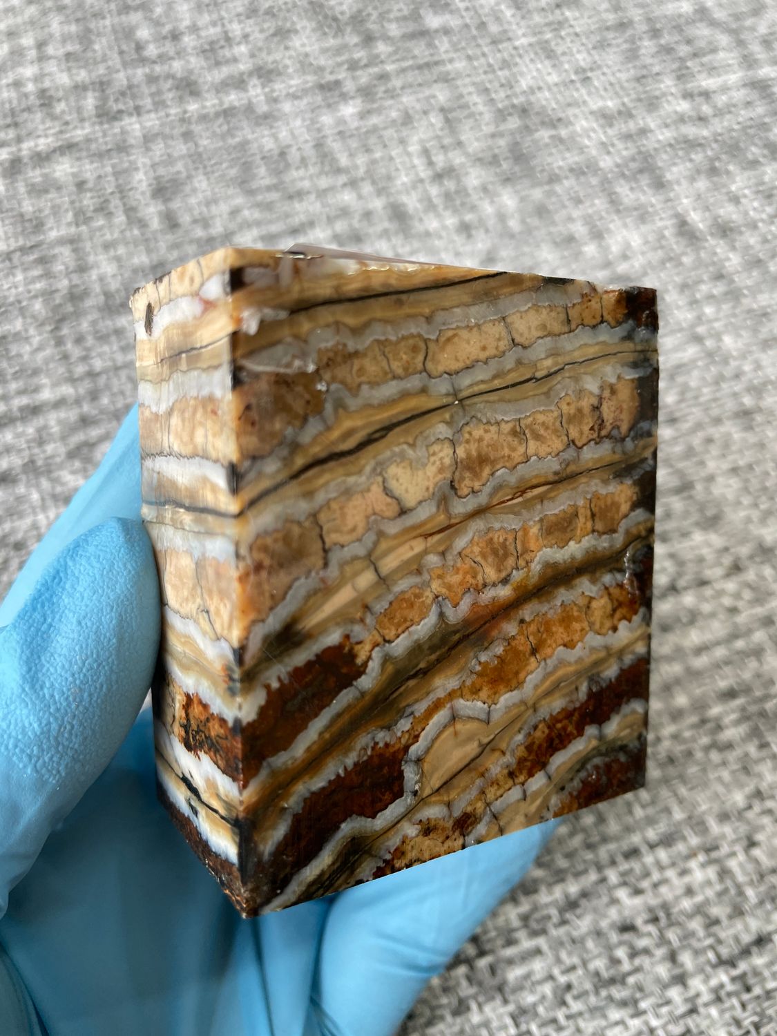 mammoth tooth stabilized spacer block for knife handle T670