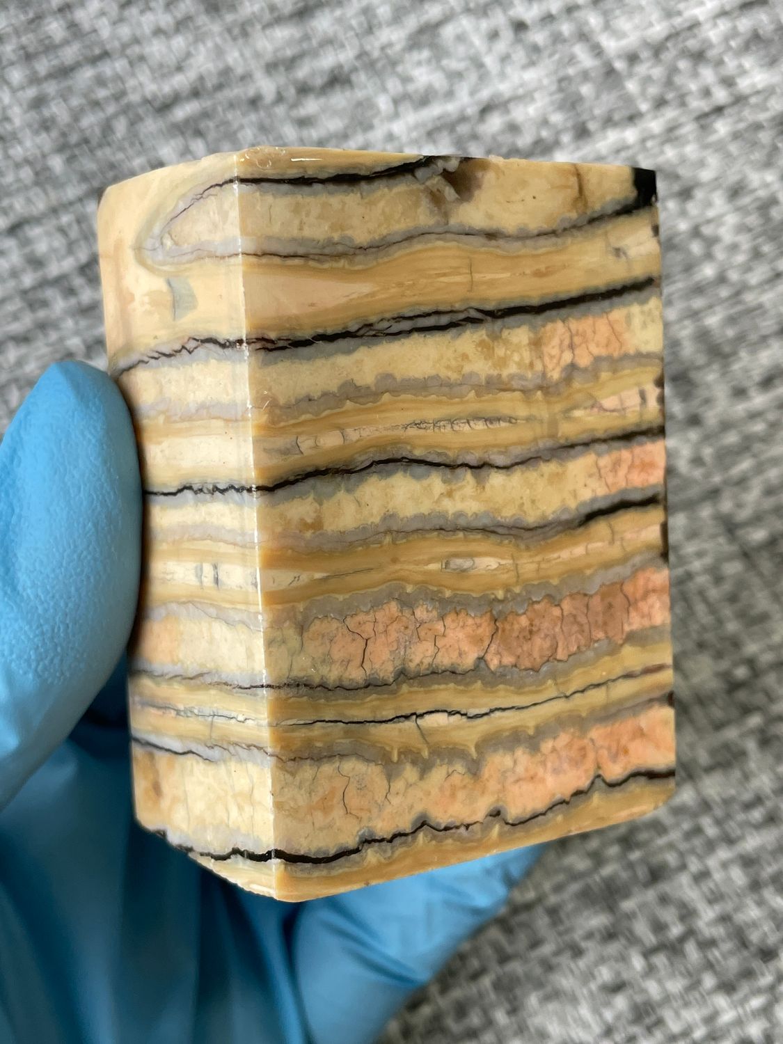 mammoth tooth stabilized spacer block for knife handle T677
