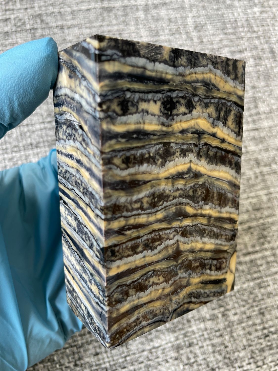 mammoth tooth stabilized spacer block for knife handle T683