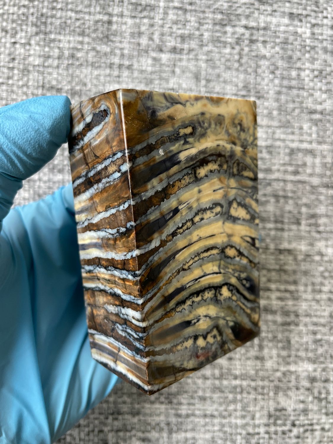 mammoth tooth stabilized spacer block for knife handle T690