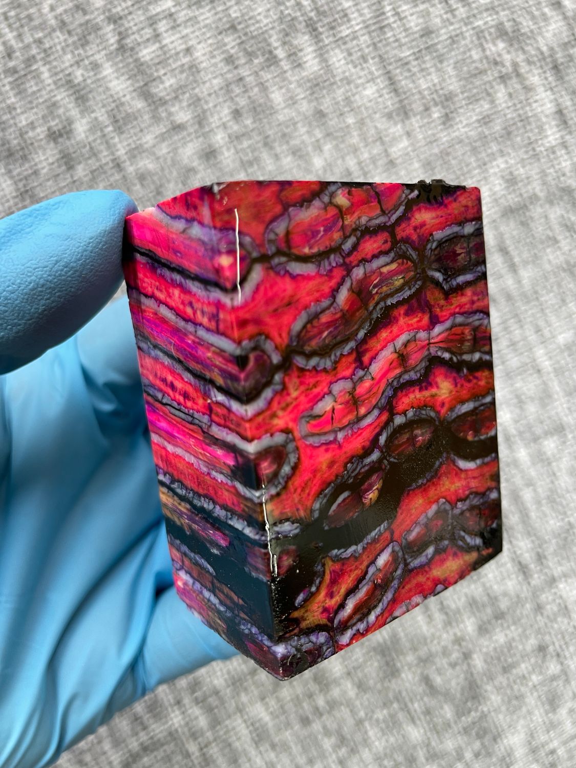 mammoth tooth stabilized spacer block for knife handle T698
