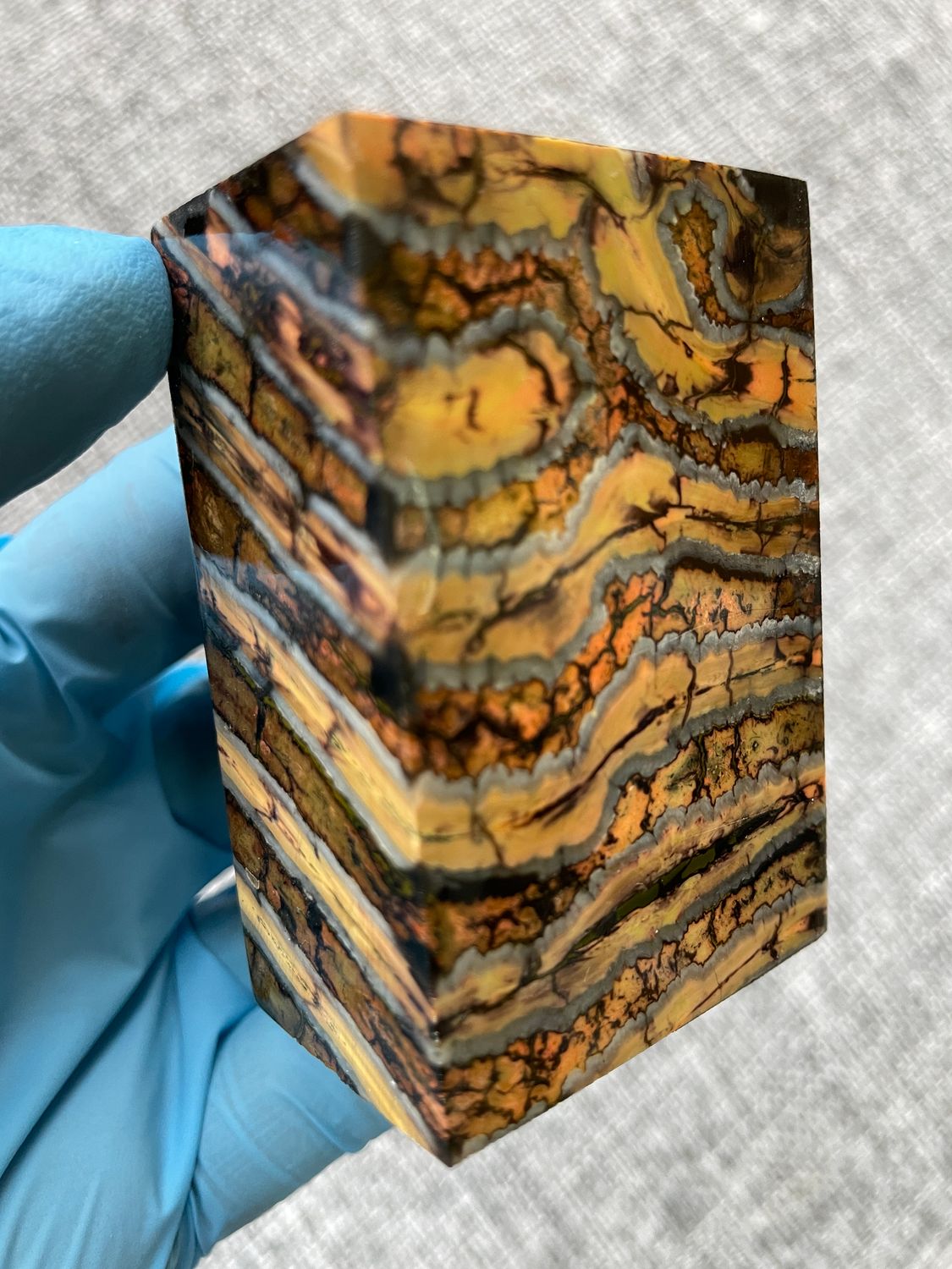 mammoth tooth stabilized spacer block for knife handle T671
