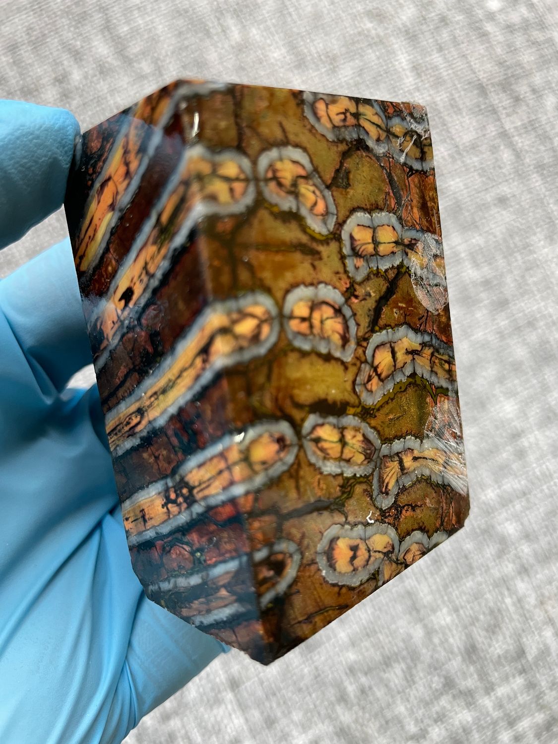 mammoth tooth stabilized spacer block for knife handle T711