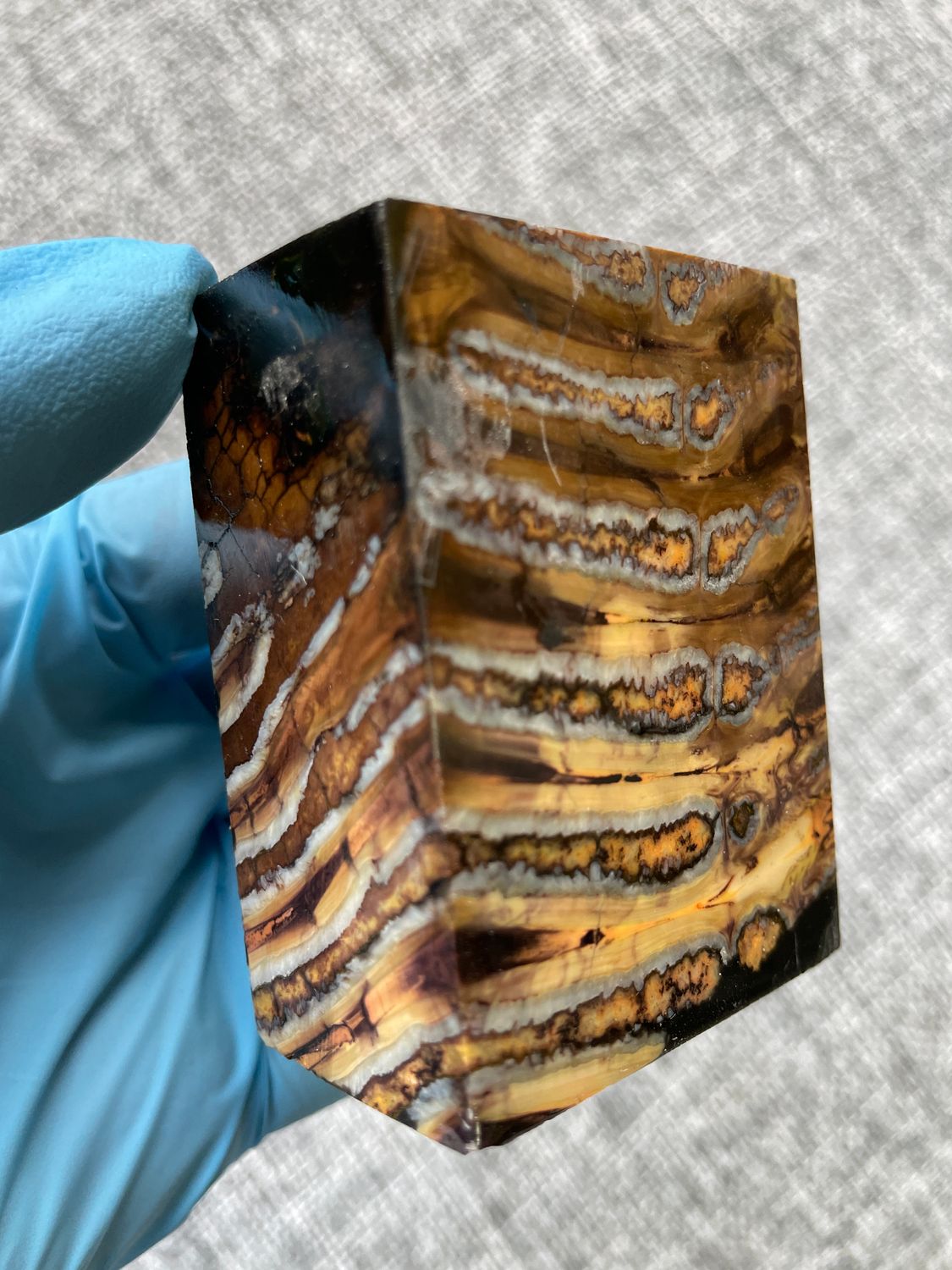 mammoth tooth stabilized spacer block for knife handle T707