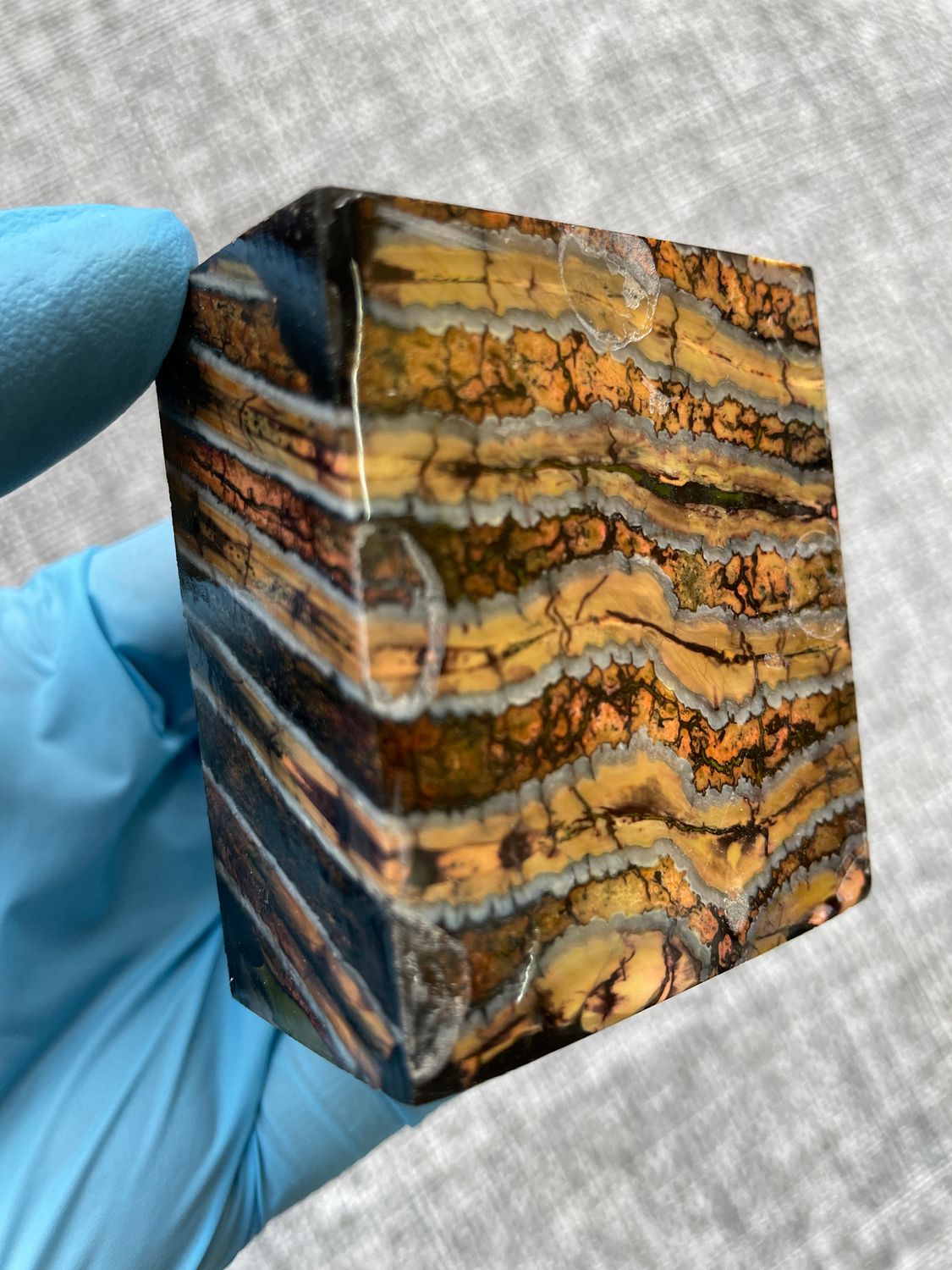 mammoth tooth stabilized spacer block for knife handle T710