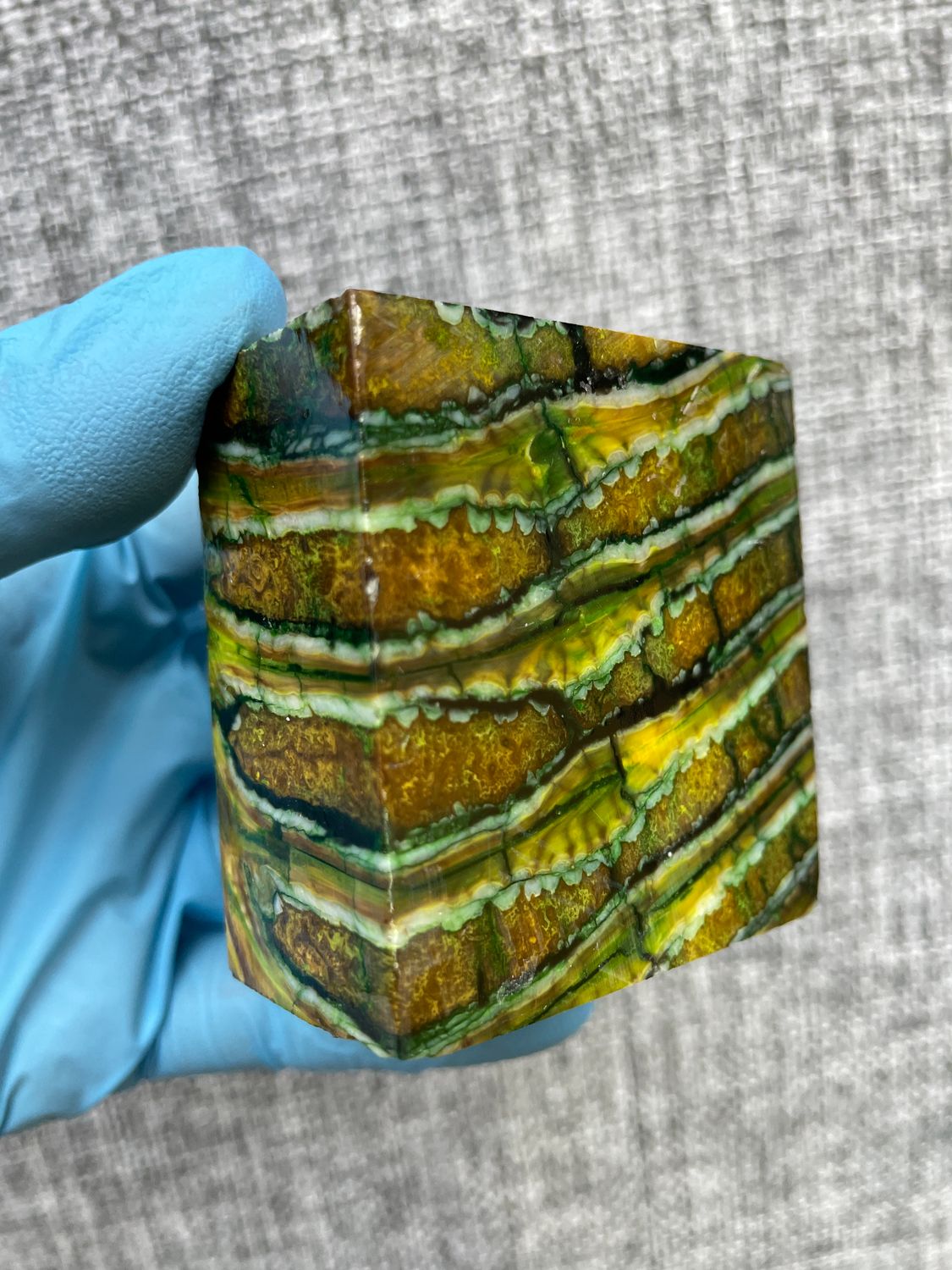 mammoth tooth stabilized spacer block for knife handle T726