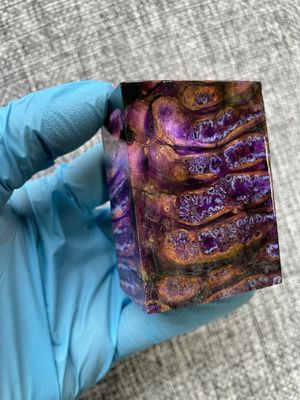 woolly mammoth tooth spacer block stabilized knifemaking material