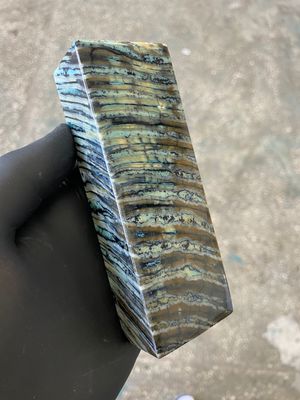 Stabilized mammoth tooth knife block fossil handle material TTH2