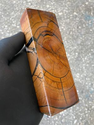 woolly mammoth tusk block stabilized with resin unique fossil knife handle material