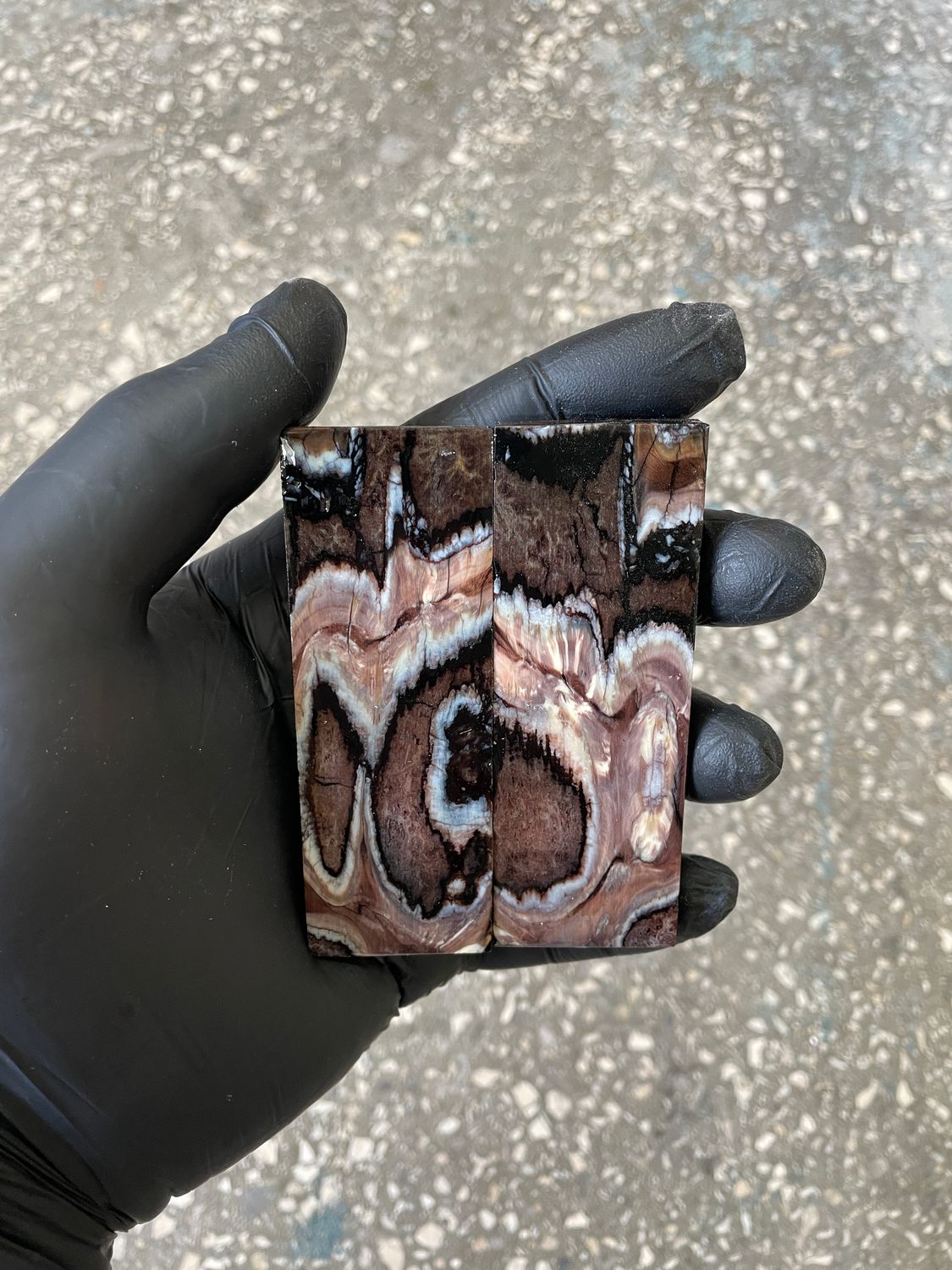 Stabilized mammoth tooth knife scales pair inch for pocket knife handle MTT22