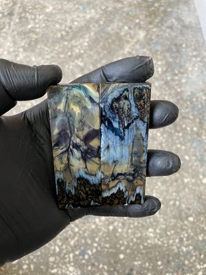 Stabilized mammoth tooth knife scales pair inch for pocket knife handle MTT51