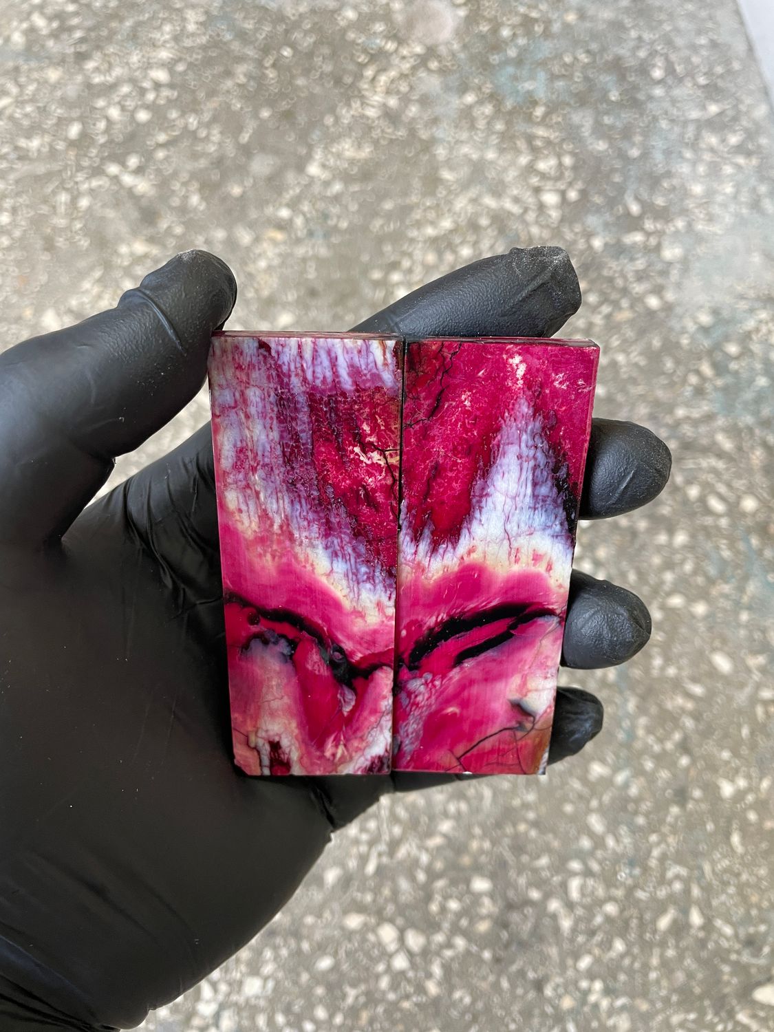 Stabilized mammoth tooth knife scales pair inch for pocket knife handle MTT21