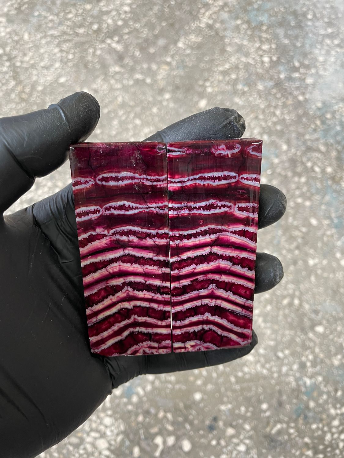 Stabilized mammoth tooth knife scales pair inch for pocket knife handle MTT35