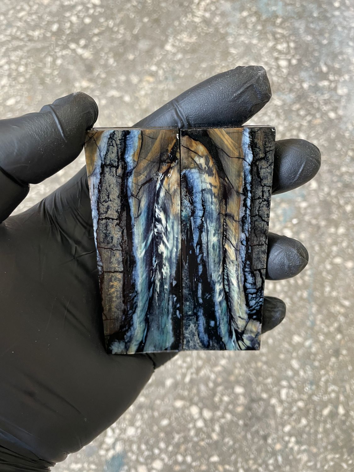 Stabilized mammoth tooth knife scales pair inch for pocket knife handle MTT20