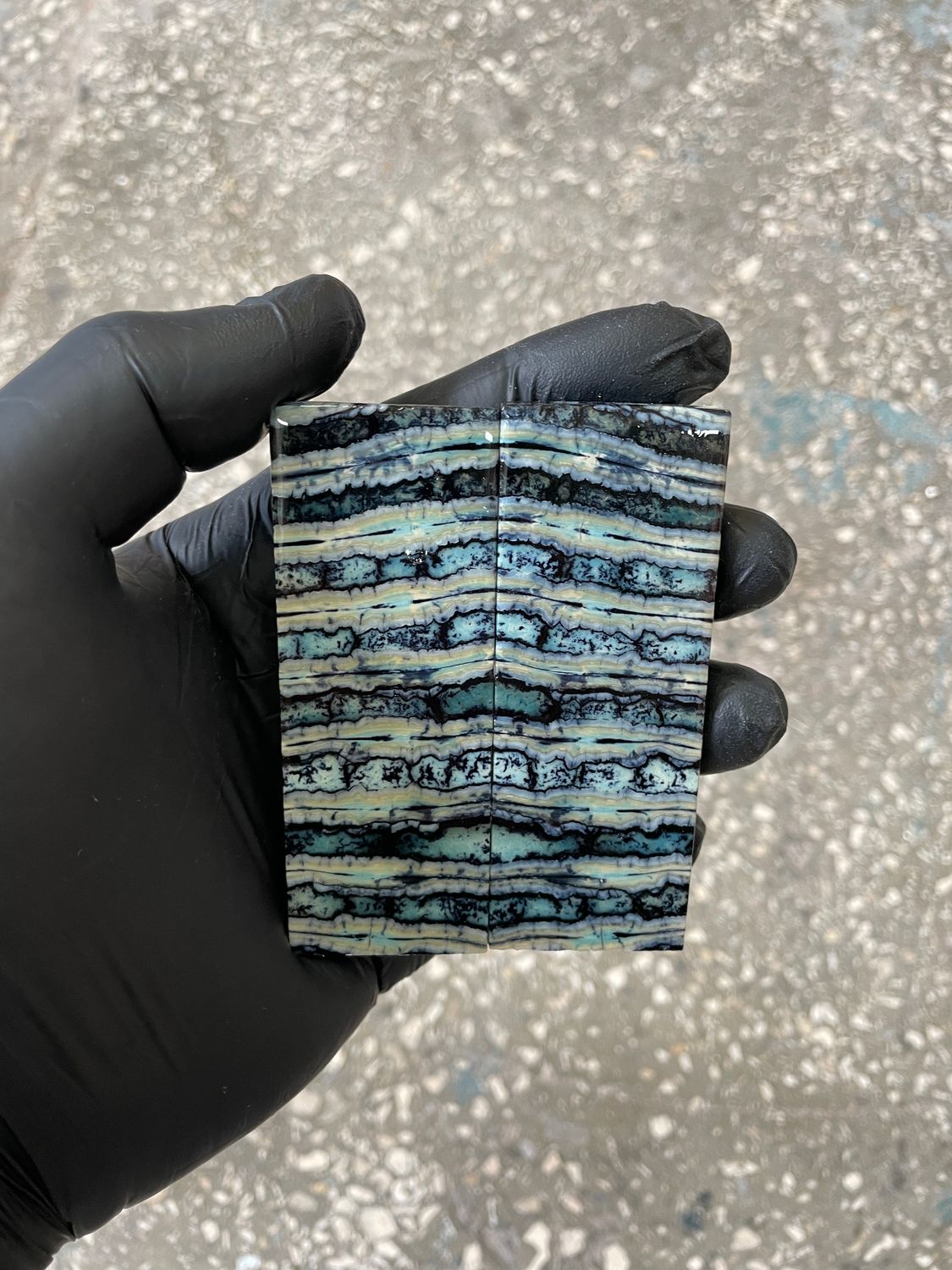 Stabilized mammoth tooth knife scales pair inch for pocket knife handle MTT31