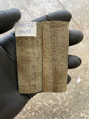 mammoth bark scales pair for knife handle MBT76