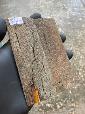 mammoth bark scales pair for knife handle MBT62