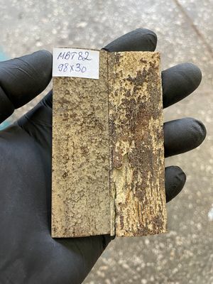 mammoth bark scales pair for knife handle MBT82