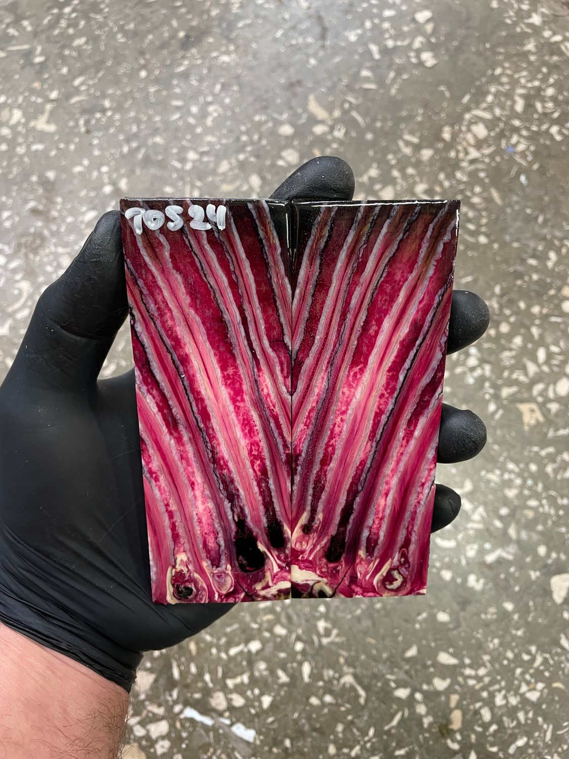 mammoth tooth stabilized knife handle scales pair TOS24