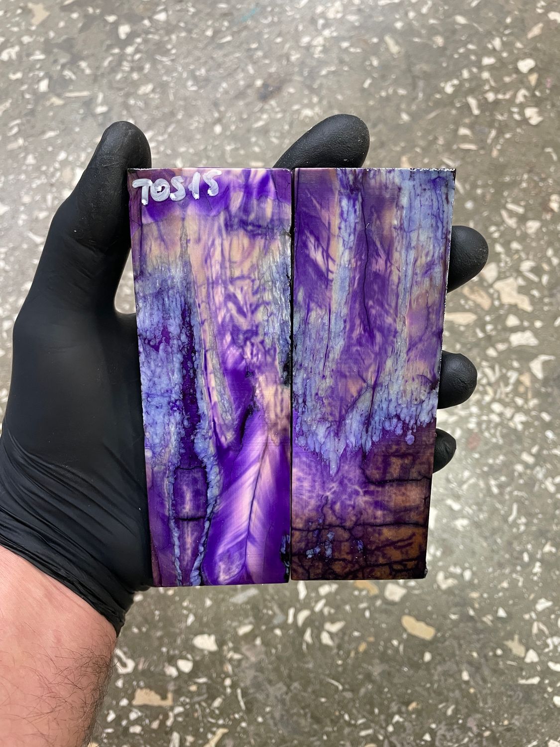 mammoth tooth stabilized knife handle scales pair TOS15