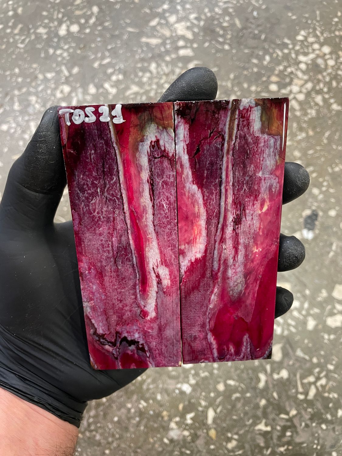 mammoth tooth stabilized knife handle scales pair TOS21