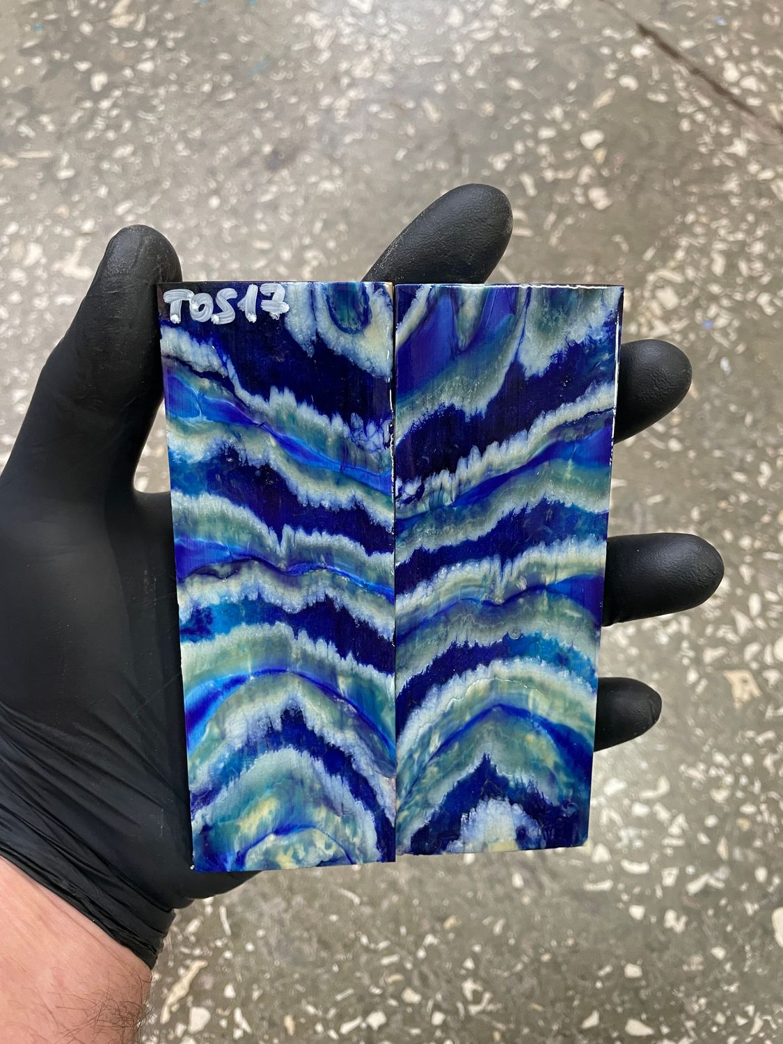 mammoth tooth stabilized knife handle scales pair TOS17