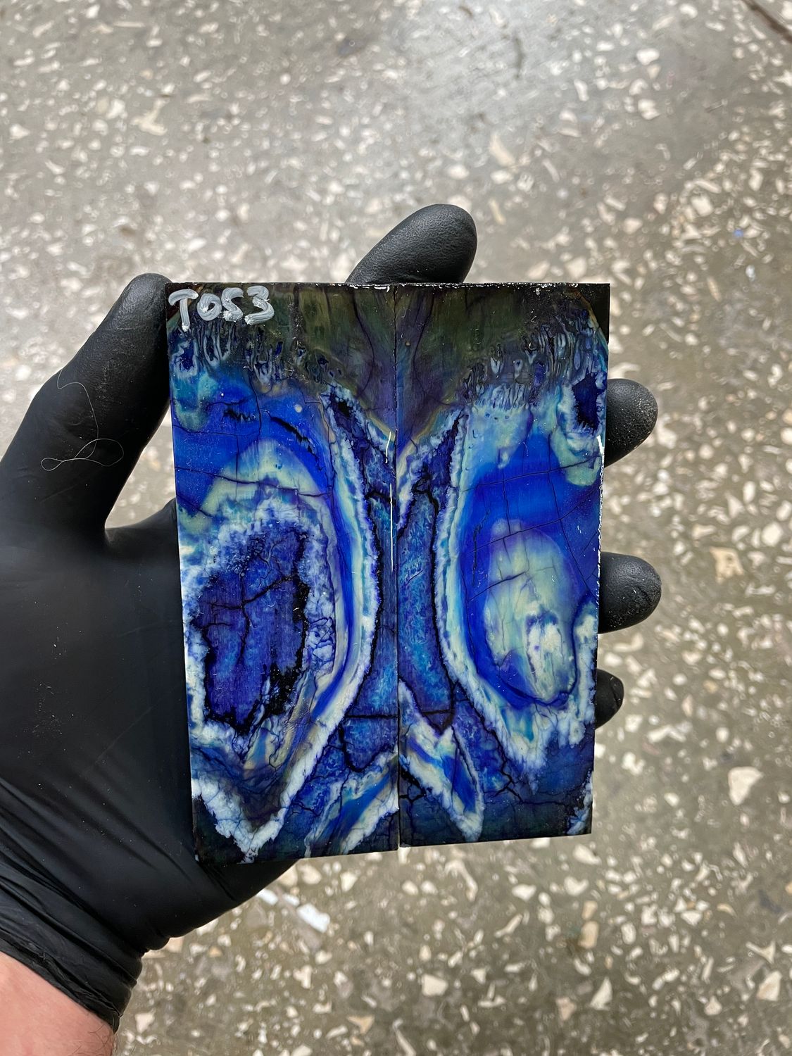 mammoth tooth stabilized knife handle scales pair TOS3