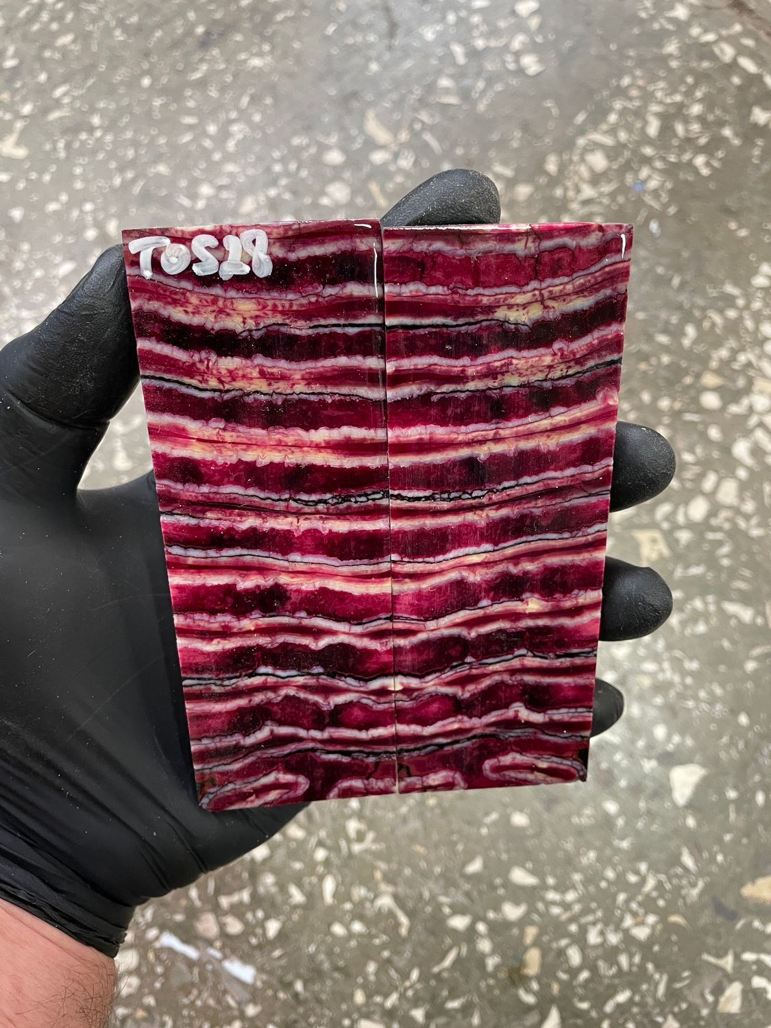 mammoth tooth stabilized knife handle scales pair TOS28