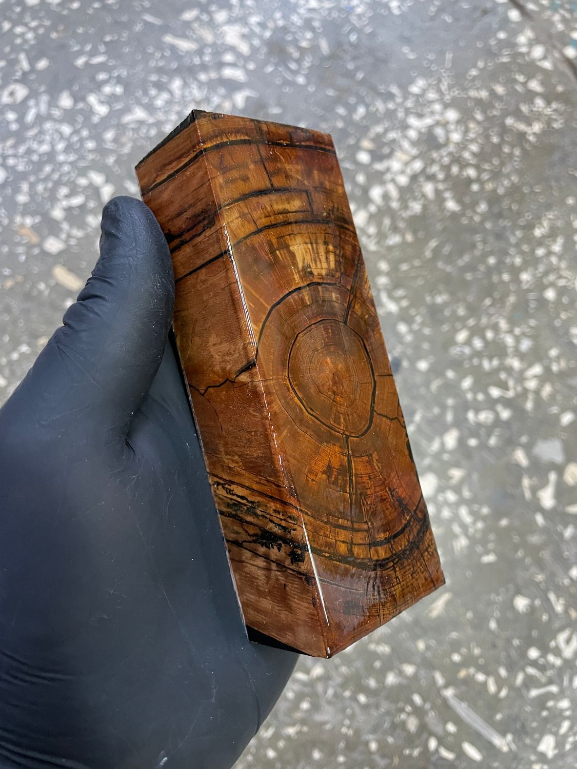 stabilized mammoth tusk block fossil material for knifemaking custom handle TUB19